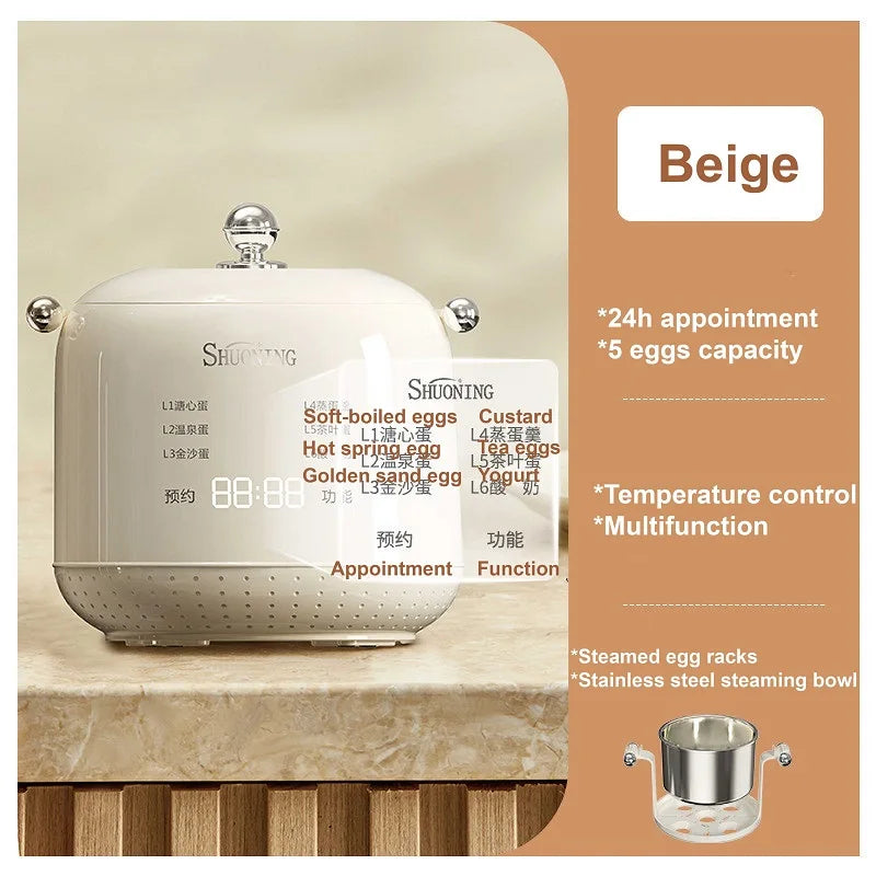Cuociuova Elettrico Intelligente Multifunzionale 300W Capacità 4 6 Uova Per Colazione Compatto 220V