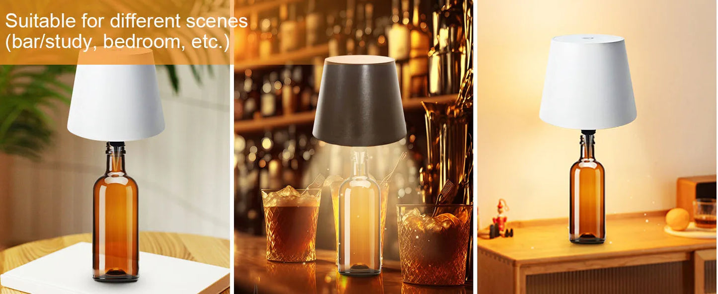 Lampada Da Tavolo Senza Fili Per Bottiglie Di Vino Led Esterno Con Controllo Touch Ideale Per Ristoranti E Bar