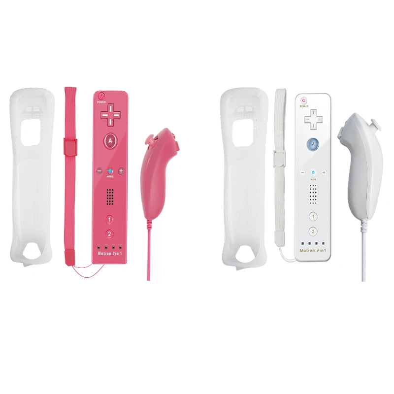 Set controller 2 in 1 per Nintendo Wii Joystick Motion Plus opzionale Gamepad remoto wireless con custodia in silicone Videogioco