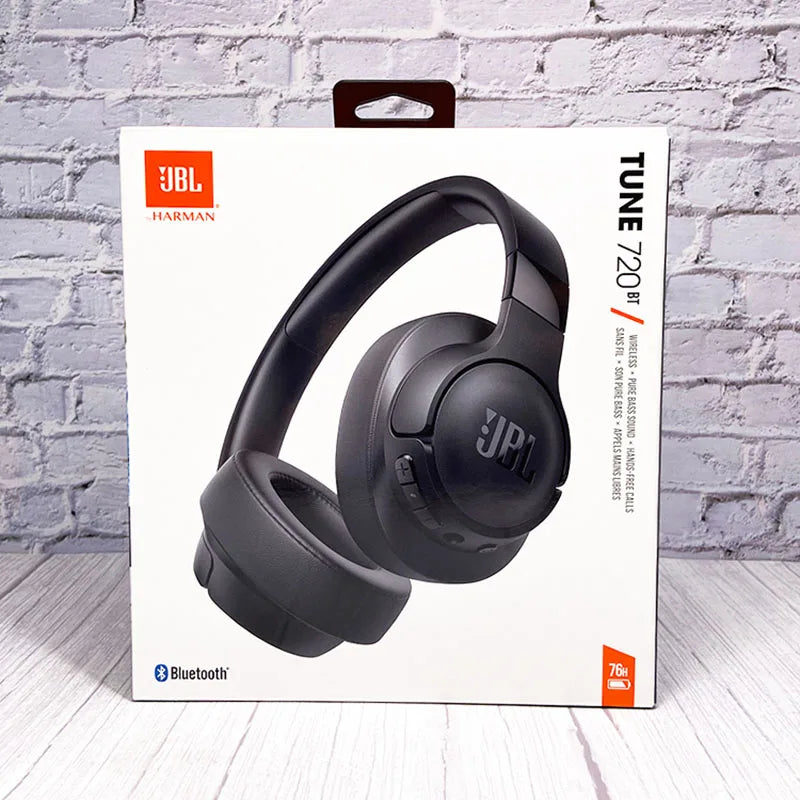 JBL TUNE 720BT Cuffie stile over-ear wireless Bluetooth originali autentiche Connessione multipunto pieghevole per musica sportiva