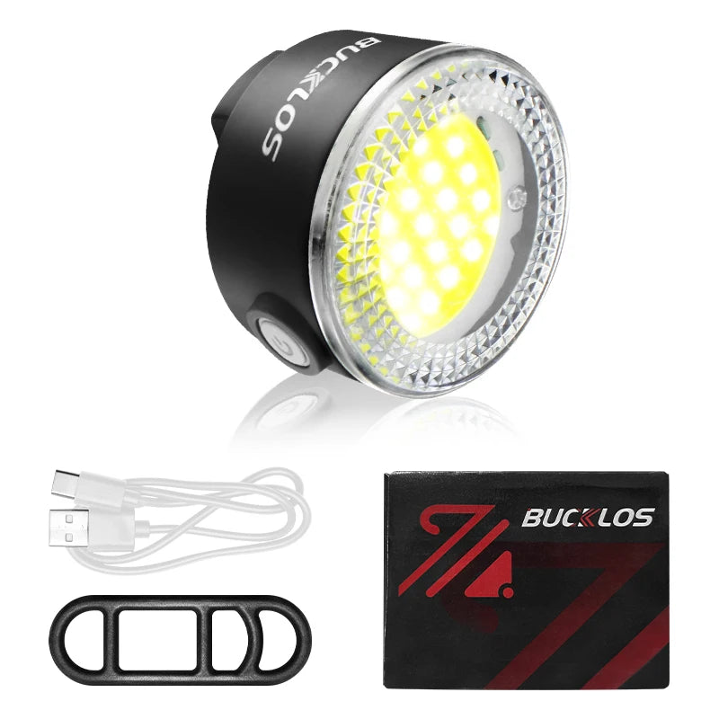Luci Per Bicicletta Bucklos Cob Ricaricabili Anteriori e Posteriori 500 Lm Ipx5 4 Modalità