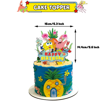 Tema Spongebob Decorazioni Festa Di Compleanno Set Usa E Getta Con Tovaglia Piatti Bicchieri Banner Bomboniere