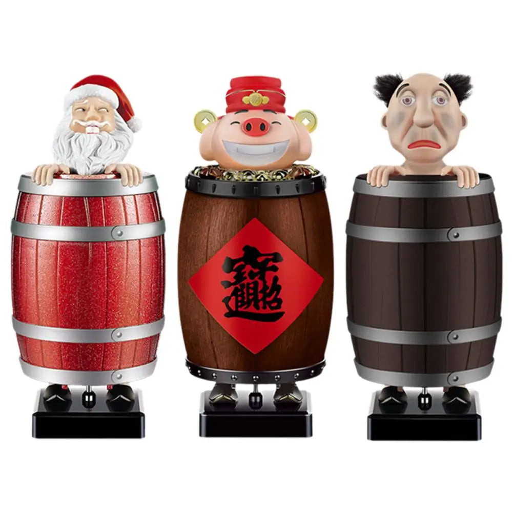 Porta Sigarette Divertente Parodia Babbo Natale Nel Barile Di Legno Dispenser Giocattolo Regalo Di Natale