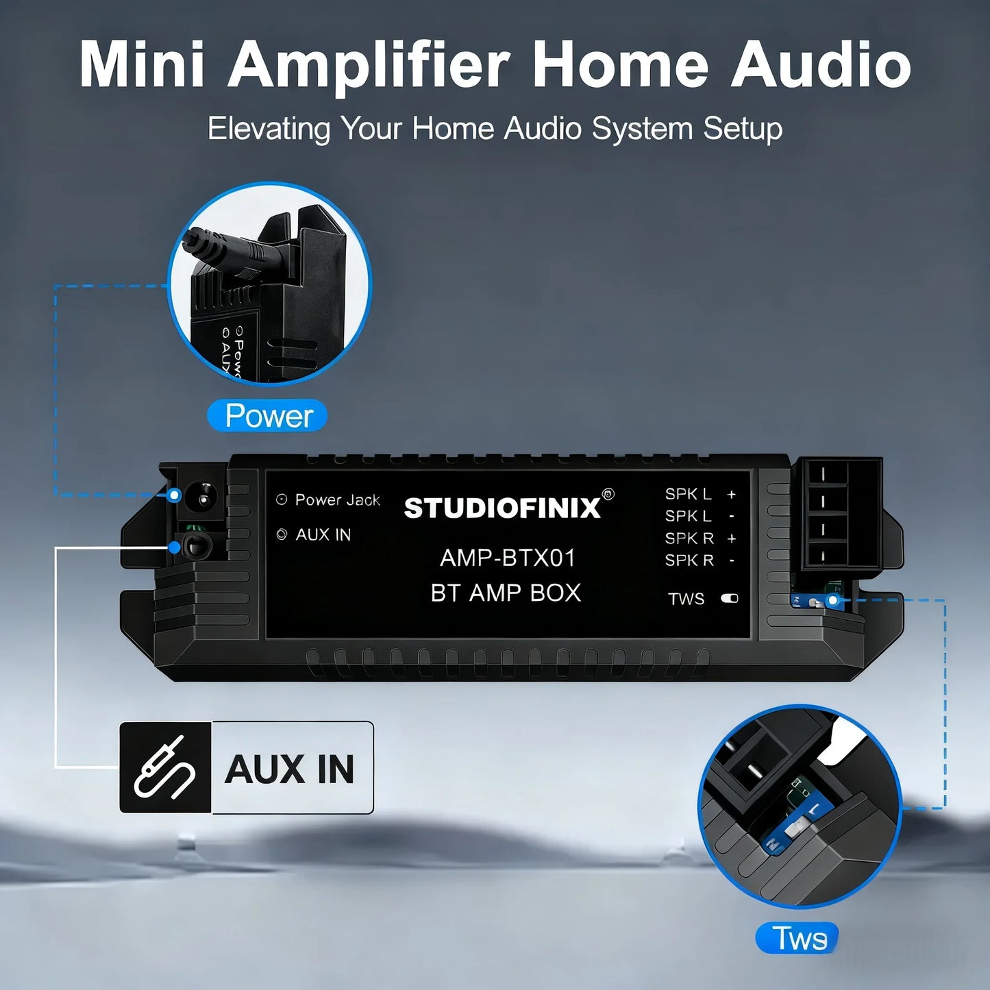 STUDIOFINIX 2PCS 4" Altoparlanti Bluetooth da soffitto impermeabili - Kit altoparlanti marini da 160 W per bagno cucina casa camper all'aperto