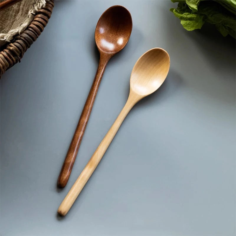 Set Utensili Da Cucina In Legno Cucchiai Per Zuppa Cucchiaini Da Tè E Miele Strumenti Di Cottura