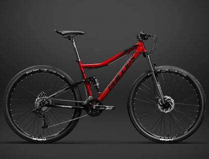 Bici MTB Doppio Ammortizzatore Adulti, Ruote 26 27.5 29, Freno a Disco, 24-30 Velocità per Tutte le Strade