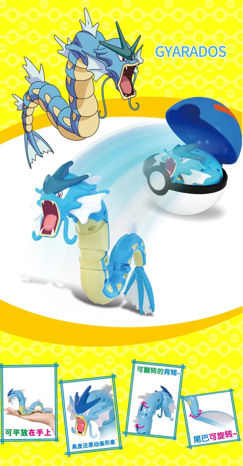 Pokemon Pokeball Figura Palla Pikachu Charizard Mewtwo Mew Eevee Gengar Lapras Blastoise Venusaur Gyarados Giocattolo Educativo Per Bambini