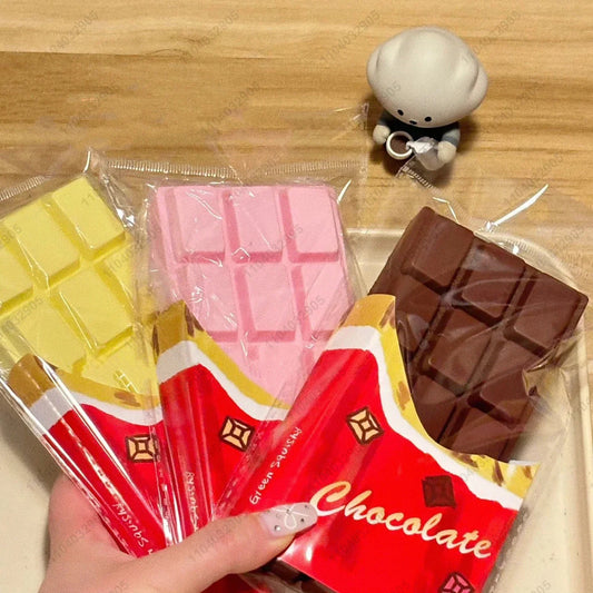 Giocattolo Squishy a lievitazione lenta con barra di cioccolato Morbido e umido Giocattoli agitati per bambini e adulti ASMR Giocattoli antistress sensoriali Regali