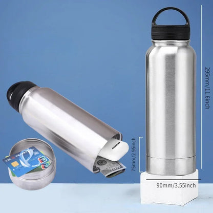 Bottiglia Con Scomparto Segreto Capacità Oltre 501 Ml In Plastica Alimentare Ecologica Resistente Al Congelatore
