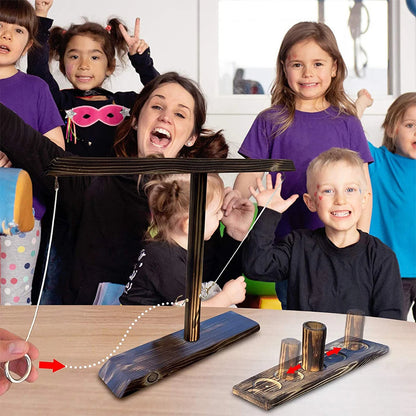 Giochi di lancio ad anelli per bambini Adulti Giochi per bere feste a casa Giochi da tavolo in legno portatili ad ritmo rapido Pacchetto scaletta Bar all'aperto