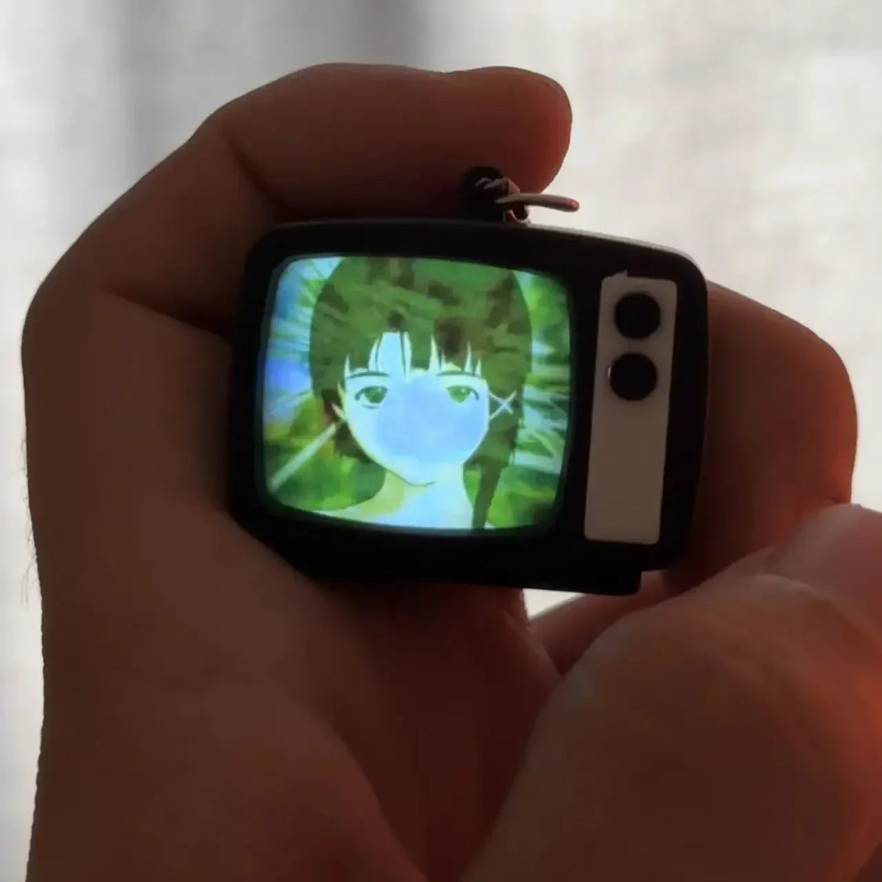 Portachiavi Mini TV Per Fan Anime Ciondolo Accessorio Borsa Unisex Ideale Regalo Cosplay