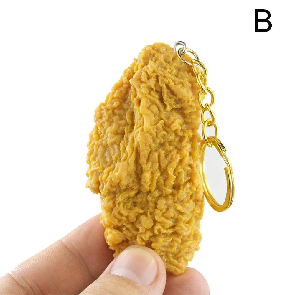 Simulazione Fast Food di pollo fritto portachiavi simulazione cibo modello puntelli per la decorazione della festa di famiglia aspetto realistico facile
