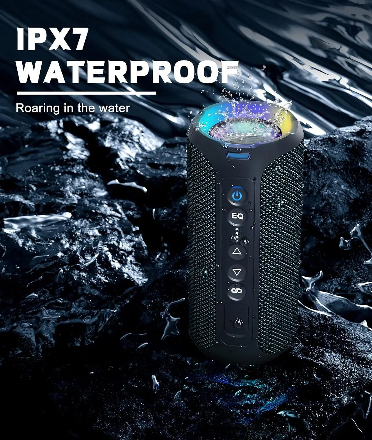 Altoparlante Ortizan Portatile 40 W Bassi Potenziati Impermeabile IPX7 30 Ore Bluetooth 5.3