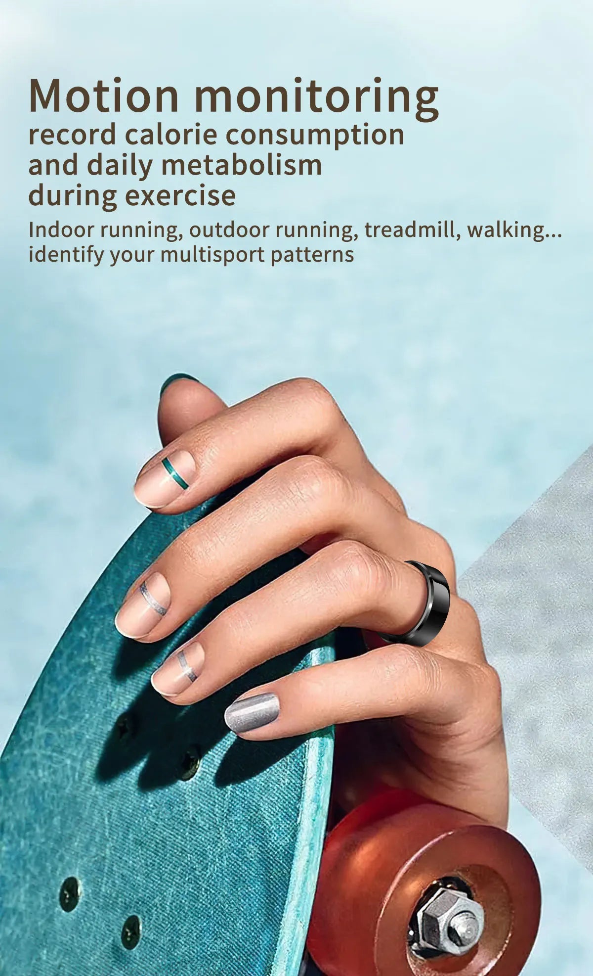 Anello Fitness Intelligente Per Huawei Xiaomi Tracciamento Attività Sonno Bluetooth Adatto iOS Android