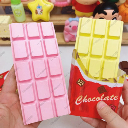 Giocattolo Squishy a lievitazione lenta con barra di cioccolato Morbido e umido Giocattoli agitati per bambini e adulti ASMR Giocattoli antistress sensoriali Regali