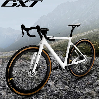 Bici Gravel In Fibra Di Carbonio 700C GRX 600 11 Velocità Con Ruote E Forcella In Carbonio
