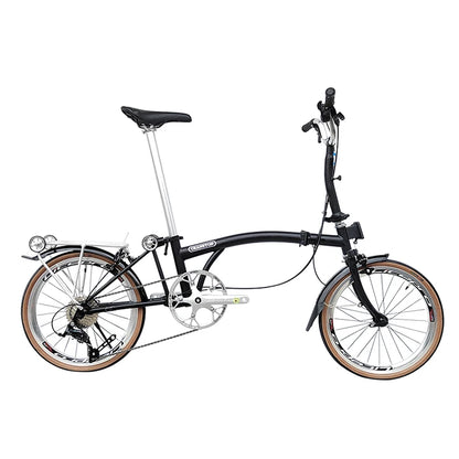 Bicicletta Pieghevole 20 Pollici Da Donna Leggera A 9 Velocità Portatile E Retrò