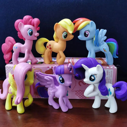 Set di giocattoli My Little Pony Fluttershy Rainbow Dash Twilight Sparkle Princess Cadence Luna Regalo a mano