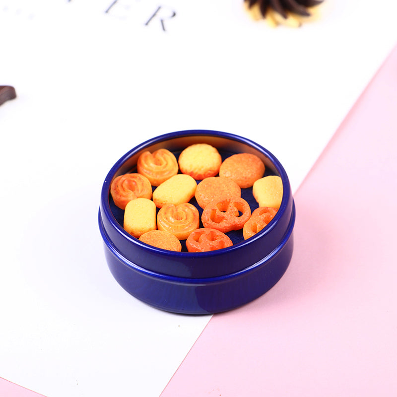 Set Accessori Cucina Miniatura 1 12 Scatola Latta Blu Per Casa Delle Bambole Decorazione Giocattolo Regalo