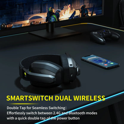 Cuffie Da Gioco Wireless 2,4 GHz Con Microfono Per PS5 PS4 PC Mac Bluetooth Con Cancellazione Del Rumore