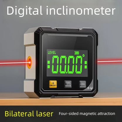 Goniometro Digitale Magnetico Con Inclinometro Laser E Livella Elettronica Per Misurazione Pendenza