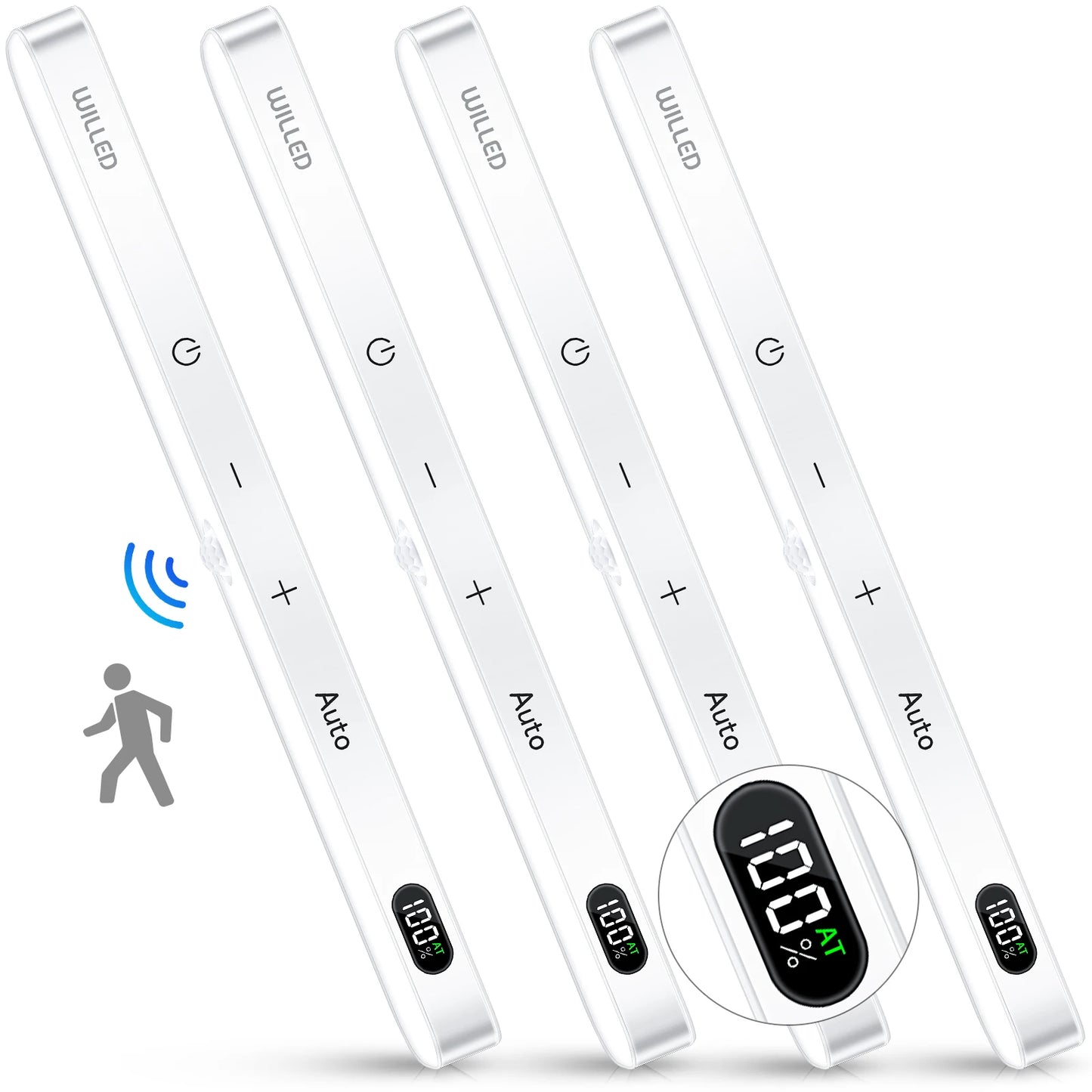 Lampada Da Armadio Con Sensore Di Movimento E Batteria Ricaricabile Barra Luminosa Touch Da 60 Led Per Luce Notturna