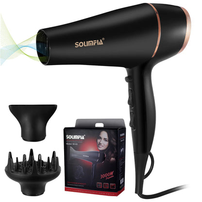 Asciugacapelli professionale a 6 livelli per salone di grado industriale, asciugatura rapida, strumento per lo styling dei capelli ad alta temperatura, barbecue per la casa