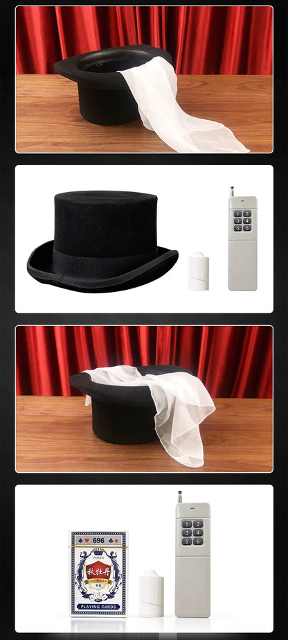 Kit Magia Professionale Colomba Che Appare Dal Cappello Con Canna Di Seta Carte Scomparse Puntelli Illusione Telecomando