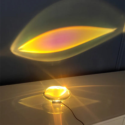 Lampada Da Tavolo Design Italiano Led Cristallo Eye Of The Sky Luce Notturna Per Soggiorno E Camera Da Letto