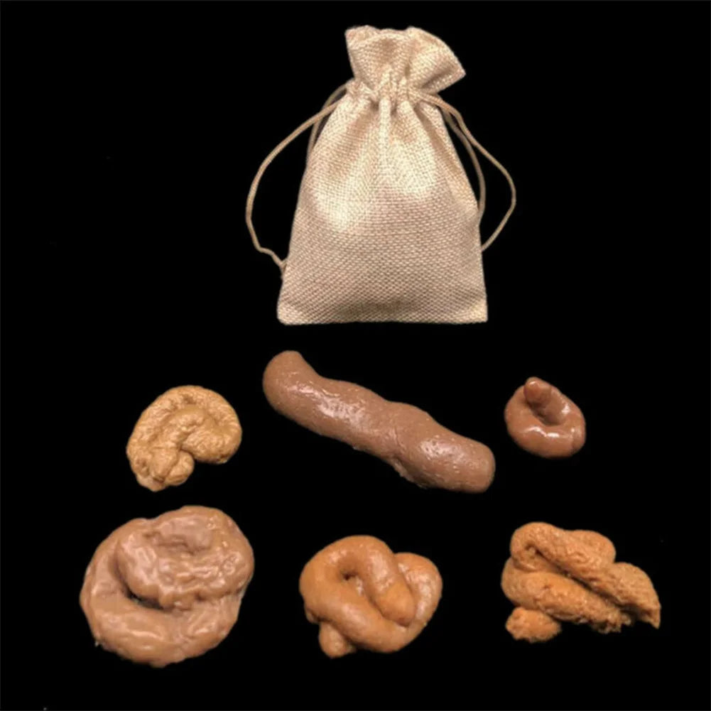 6 pz Realistico Morbido Falso Cane Cacca Scherzi Gag Scherzo Regalo Del Partito Cacca Gomma Tossico Regalo Del Partito Scherzi Simulato Sgabello