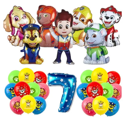 NUOVO Paw Patrol Compleanno Forniture Bomboniere Buon Compleanno Paw Patrol Kit di decorazioni per feste Piatto a palloncino Tazza Borsa regalo Adesivo per bambini