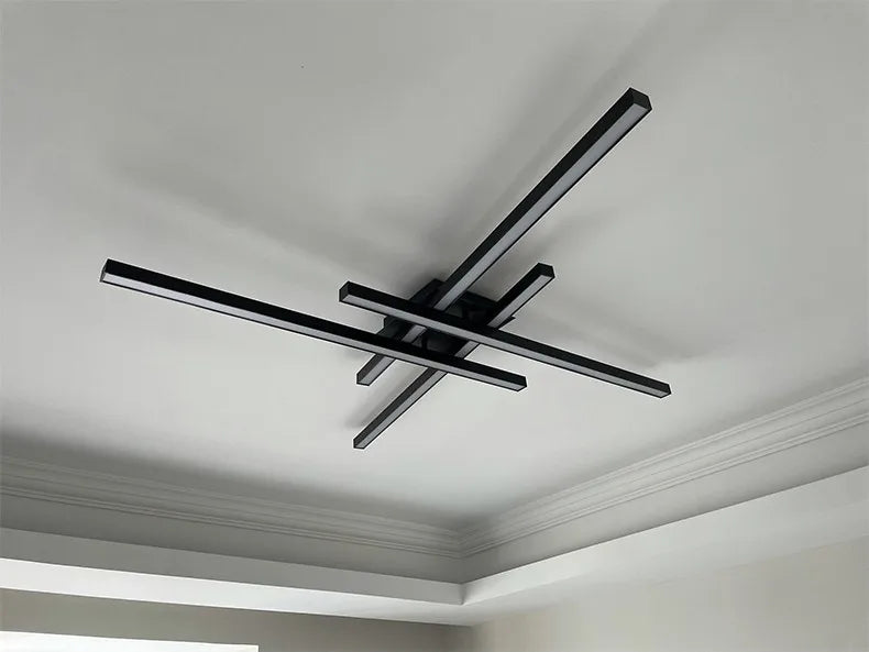 Plafoniera Moderna In Alluminio Spazzolato Per Soggiorno E Camera Da Letto Luce Diffusa Design Minimalista