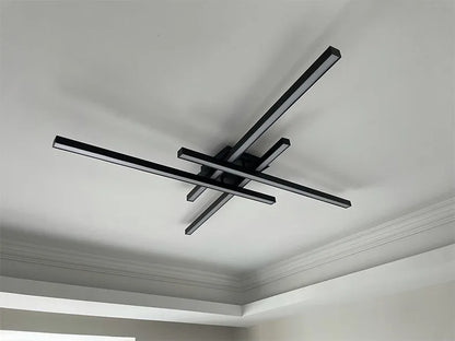 Plafoniera Moderna In Alluminio Spazzolato Per Soggiorno E Camera Da Letto Luce Diffusa Design Minimalista