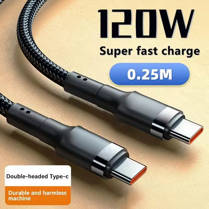 Cavo USB C a USB Type C Da 120W Per Ricarica Rapida PD Compatibile Con Smartphone Qualità Premium