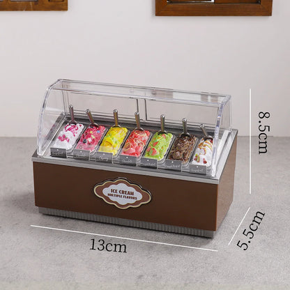 Distributore Automatico Di Gelati In Miniatura Multigusto Per Decorazioni Casa Delle Bambole E Scene Di Supermercato