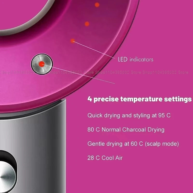 Accessorio Professionale Senza Lame per Asciugacapelli Dyson, Ioni Negativi, Asciugatura Rapida, Potente, per Casa, con Funzione Anti-Crespo, Elettrico