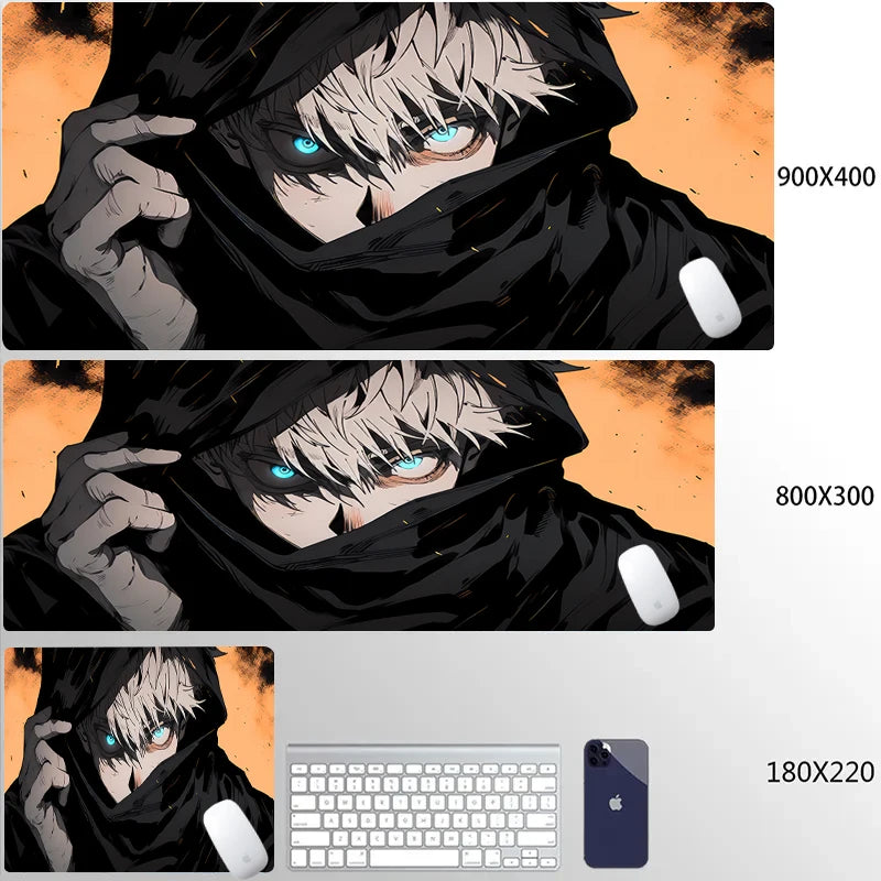 Jujutsu Kaisen Gojo Mousepad Giappone Hot Anime Mouse Pad PC Cool Gaming Tastiera Tappeto XXL Laptop Tappetino da scrivania esteso Nuovo Gamer Tappeto