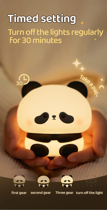 Luce Notturna Panda Led Con Touch Usb Ricaricabile Per Cameretta Decorazione Per Bambini