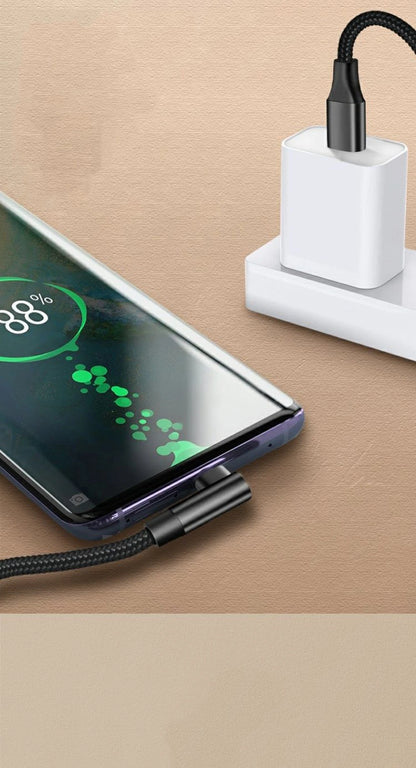 Cavo di Ricarica Usb C Pd 4.0 Angolo di 90 Gradi 100W per iPhone 15 Pro Max Xiaomi Huawei MacBook iPad