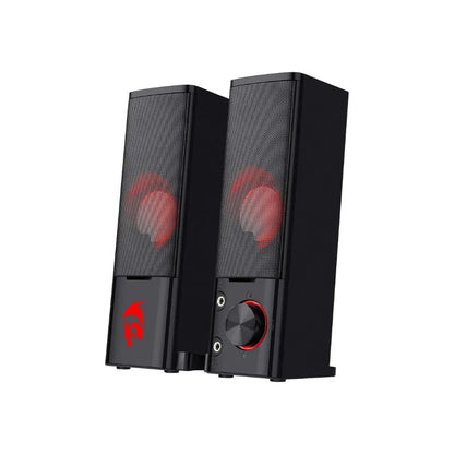 Redragon GS550 Barra Audio Per PC 2.0 Con Bassi Di Qualità E Retroilluminazione Rossa