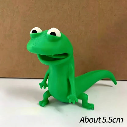 Portachiavi Acrilico 3D Verde Lucertola, Ciondolo Da Borsa E Decorazione Scrivania Cartone Animato