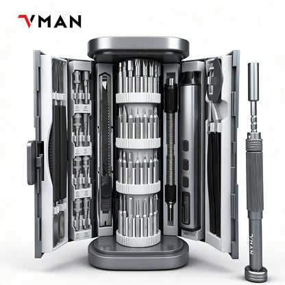 72in1 Mini Set di cacciaviti di precisione Punte magnetiche Kit di strumenti di riparazione manuale per iPhone PC Orologio Riparazione computer Apribottiglie regalo