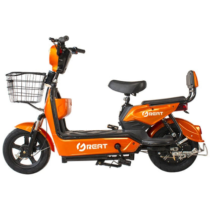Bicicletta Elettrica Da Strada Certificata Ce Motore 350W Batteria 48V 12Ah Cambio Per Corse