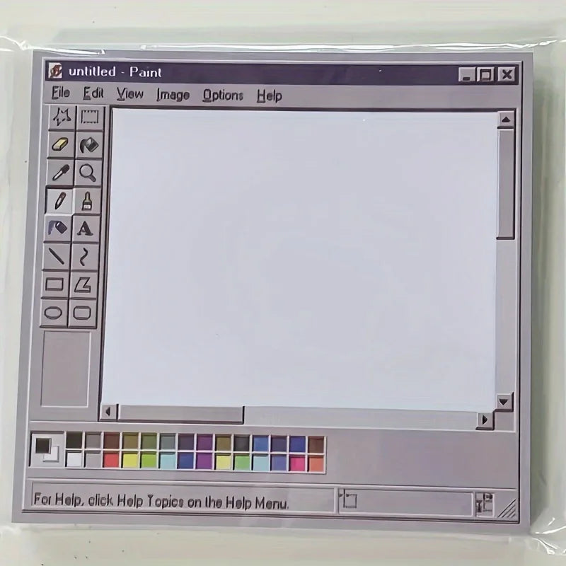 Note adesive per disegno computer vintage 50 fogli - Ideale per artisti e uso in ufficio, Note adesive durevoli, Note adesive per ufficio