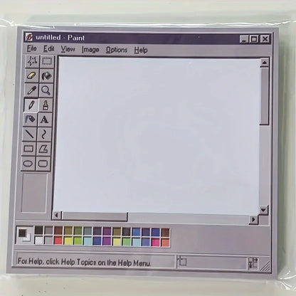 Note adesive per disegno computer vintage 50 fogli - Ideale per artisti e uso in ufficio, Note adesive durevoli, Note adesive per ufficio