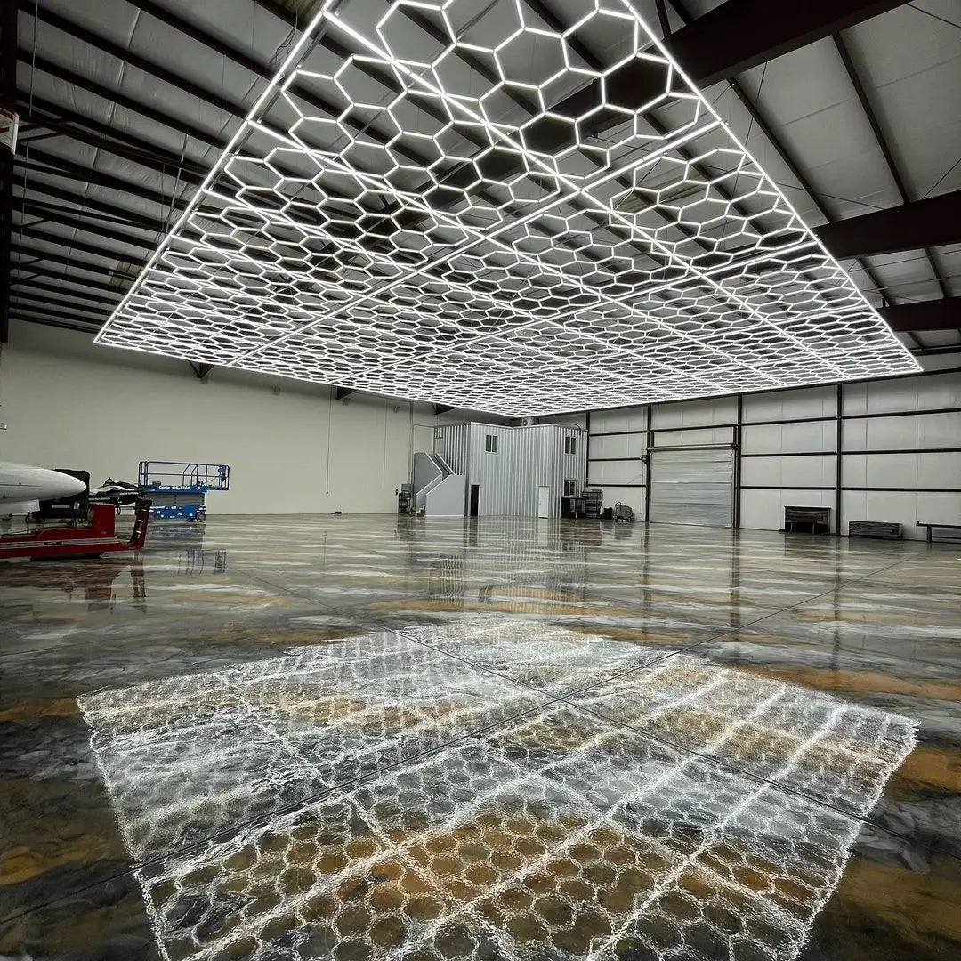 Luce Led Esagonale Da Soffitto 6500K Ultra Luminosa 2000 Lumen Per Garage Seminterrato E Palestra Casa 50000 Ore