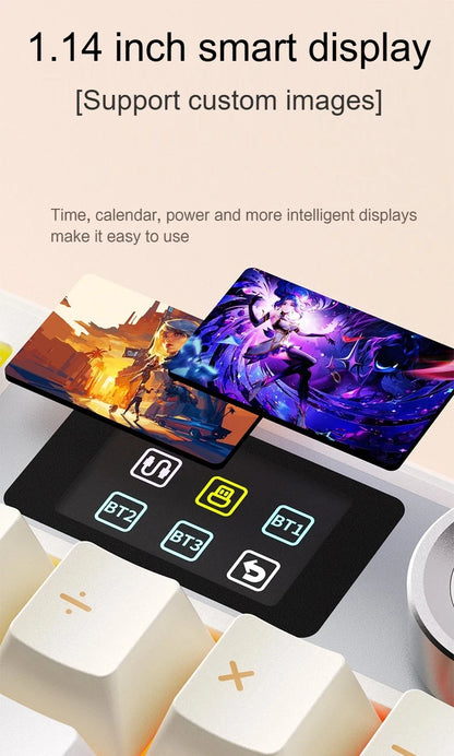 AULA F108 PRO Tastiera meccanica Layout personalizzato al 100% Retroilluminazione RGB Tastiera da gioco con interruttore Hifi Bluetooth senza fili