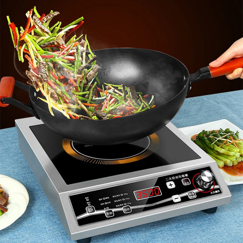 Fornello A Induzione Singolo 3500 W Con Controllo Pulsante E Piano In Cristallo Nero YS3505