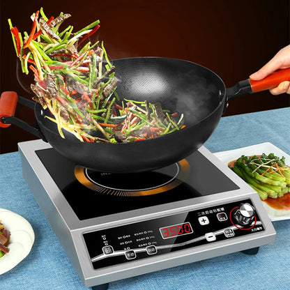 Fornello A Induzione Singolo 3500 W Con Controllo Pulsante E Piano In Cristallo Nero YS3505