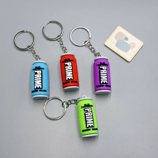 Portachiavi in gomma 3D Portachiavi per bottiglie Creativo prime Drink Bottiglia per bevande colorata Portachiavi per bambola Portachiavi con ciondolo per borsa Accessori